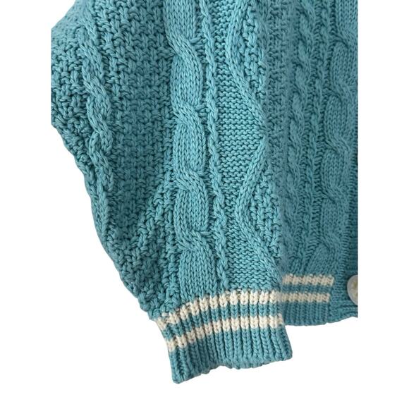 Taylor Swift 1989 Cardigan Blue White Cable Knit Sweater XS SM Taylor's Version - Picture 6 of 10